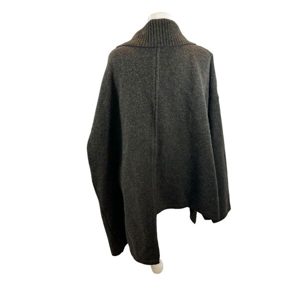 Women’s‎ Ivan Grundhal Brown Shetland Wool Asymmetrical Cardigan Sweater Medium - Picture 5 of 13